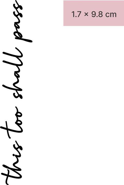 minink Temporary tattoo - this too shall pass