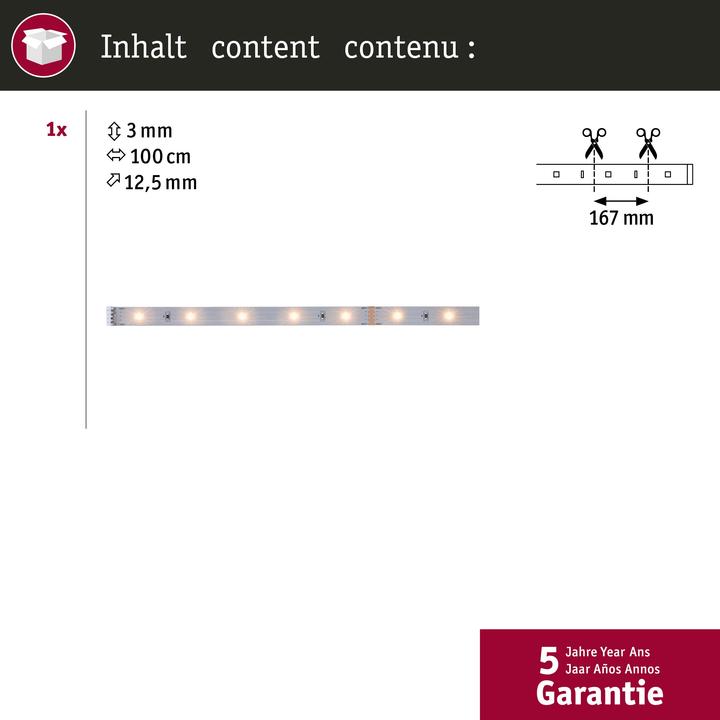 Actual product image Paulmann MaxLED 250 Stripe (Warm white, 100 cm, Indoor)