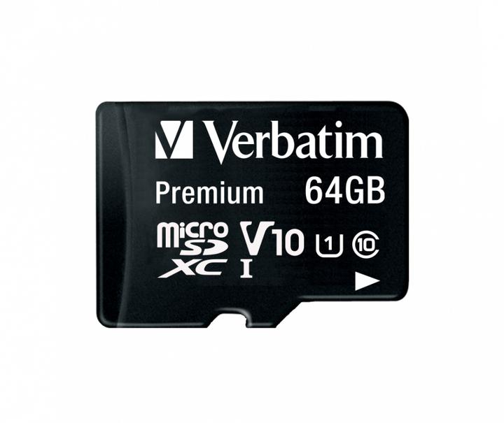 Productafbeelding Verbatim Micro SDXC Kaart Klasse 10 (64 GB, microSDXC, U1, UHS-I)