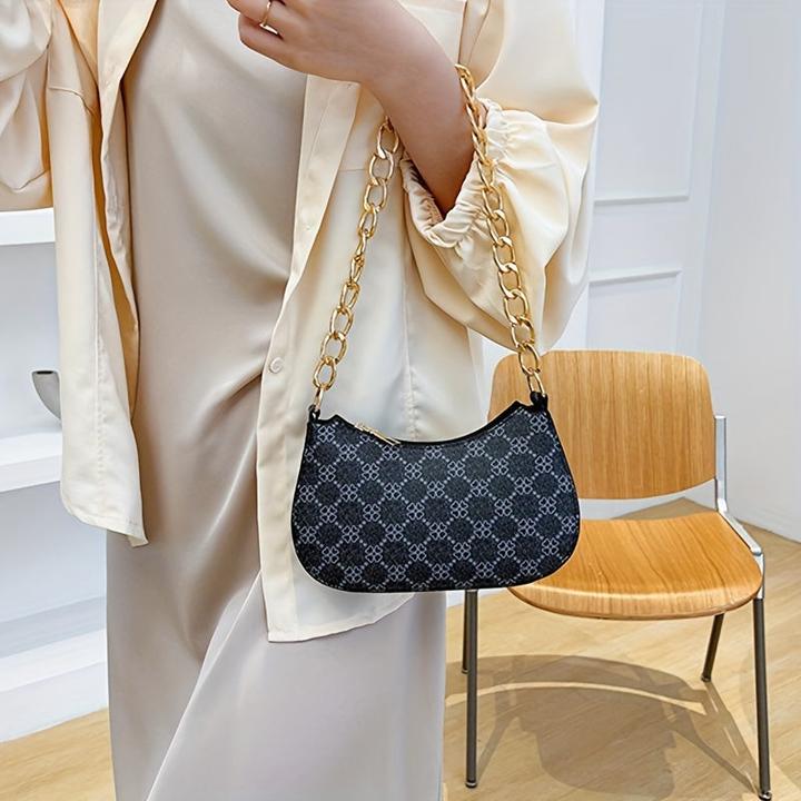 Immagine prodotto Only-Bags.Store Borsa ascellare classica con stampa retrò, semplice borsa a tracolla, borsa casual, shopping