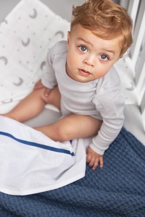 Productafbeelding Meyco Baby Bies lakentje klein - indigo (75 x 100 cm)