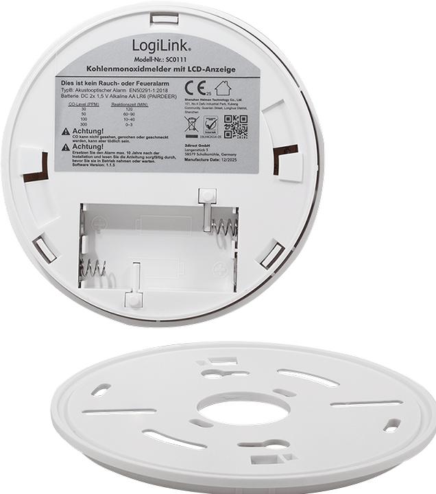 Produktbild LogiLink Kohlenmonoxidmelder