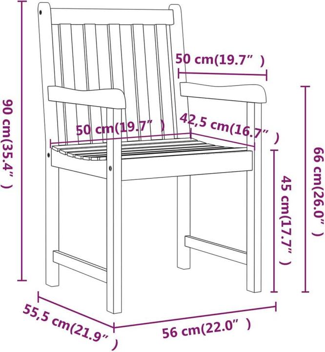 Produktbild vidaXL Gartenstuhl