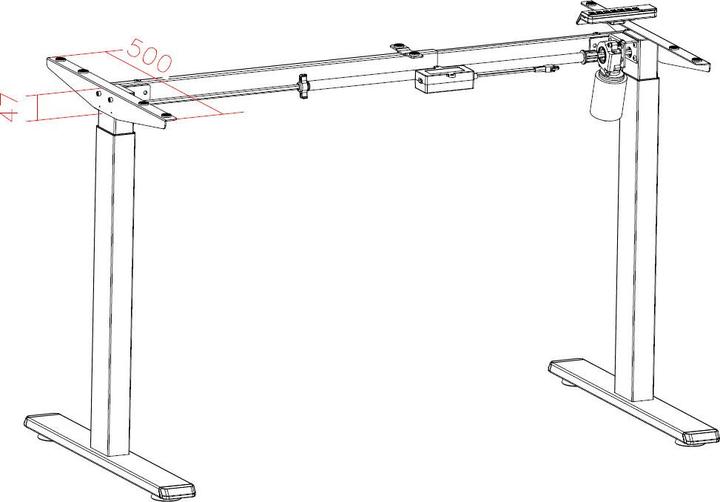 Actual product image Ergowork Compact Electric Desk Frame, white