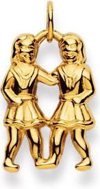 Image du produit Natsumi Schmuck Pendentif signe astrologique Gémeaux or jaune 18K/750 grand (750/18 K Or jaune)
