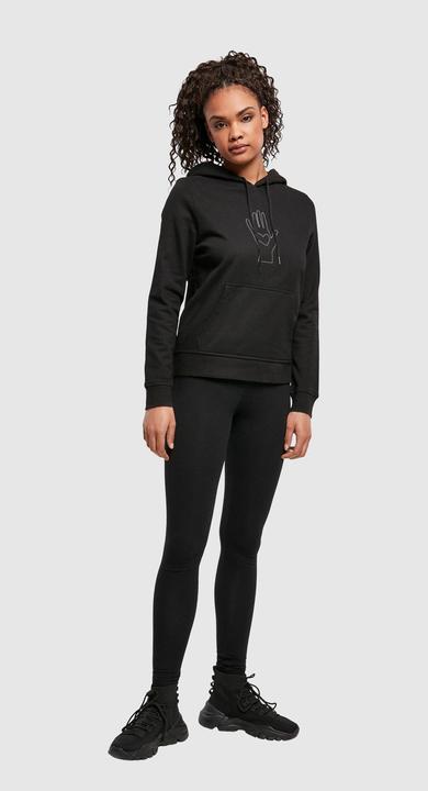 Produktbild Merchcode Ladies Peace - Scribble Hand Heart Black Basic Hoody - 161641 (M)