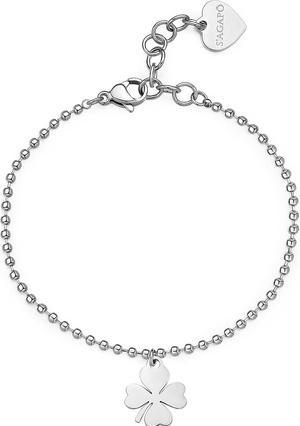 Produktbild Sagapo S'AgapÃµ - Popular steel bracelet with four-leaf clover Smile SSM015 (Edelstahl)