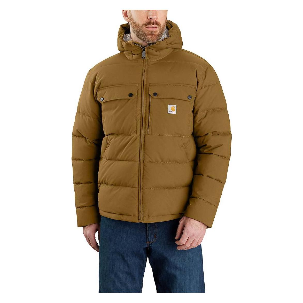 Carhartt, Herren, Winterjacken, Jakke 105474 Brun Str L, Braun, (L)