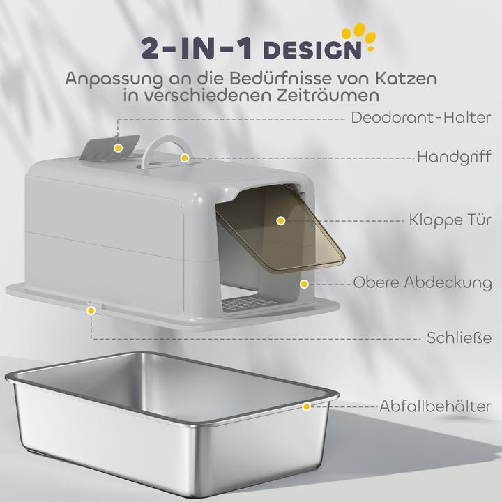Image du produit PawHut Katzentoilette (Bac à litière fermé)