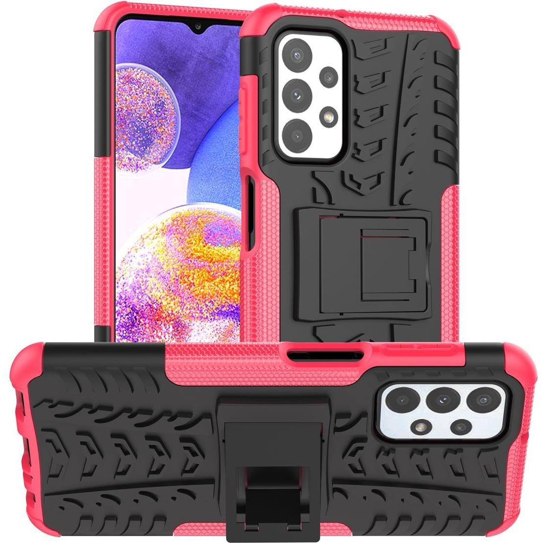 König Design Hülle Handy Schutz für Samsung Galaxy A23 Case Cover Bumper Etuis Halter Tasche (Samsung Galaxy A23), Smart...
