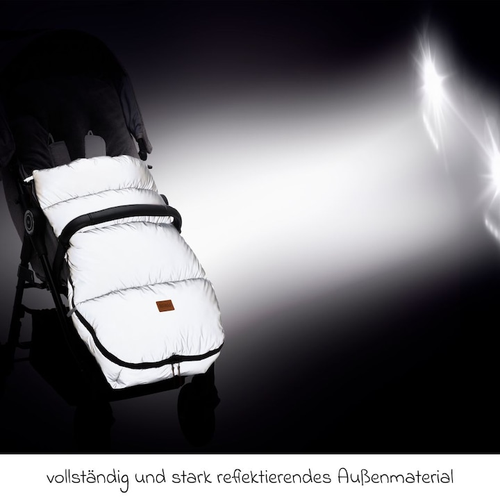 Produktbild Fillikid Fusssäcke für Kinderwagen & Buggys Fleece-Fusssack Kinley Reflect mit reflektierendem
