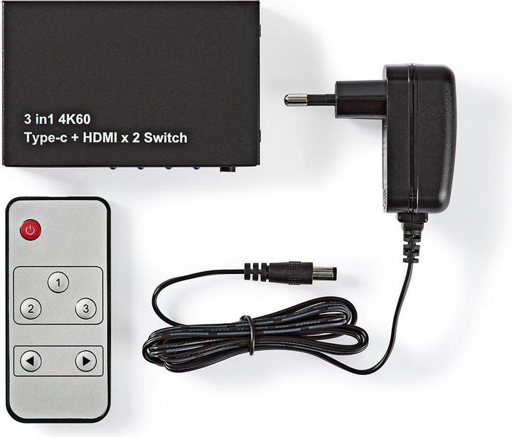 Immagine prodotto Nedis 3 porte (HDMI/USB-C, Switch - 4K 60Hz)