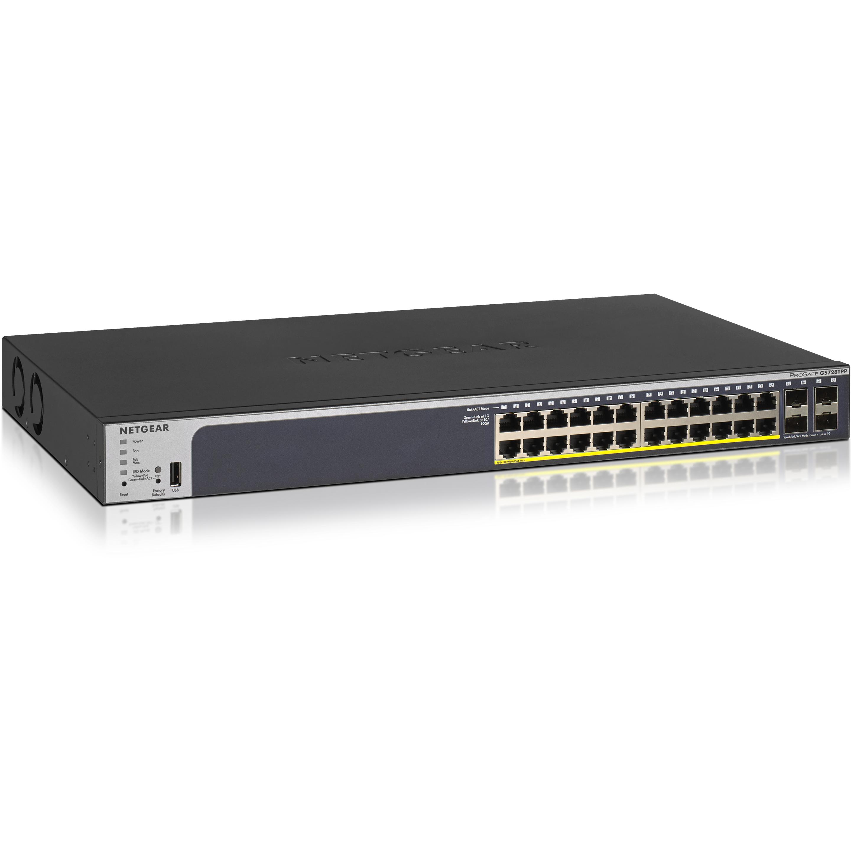 Netgear Gs728tpp-200eus (28 Ports), Netzwerk Switch, Schwarz