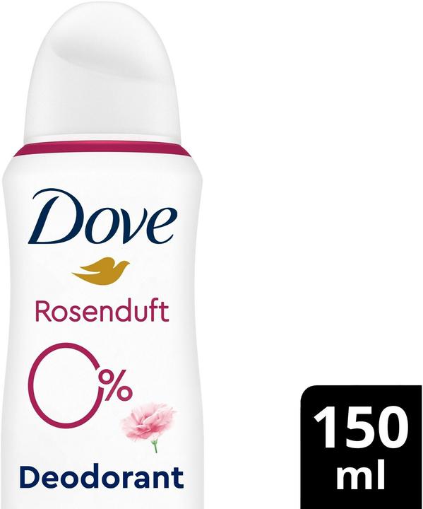 Actual product image Dove Deodorant Aerosol Spray 0% Rose Fragrance 150 ml (Spray, 150 ml)