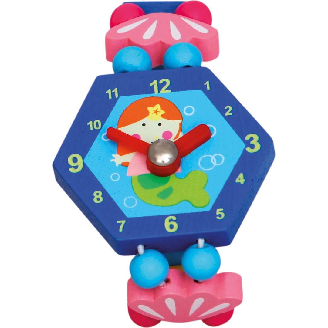 Bino Holzuhr Fee blau (16722035)