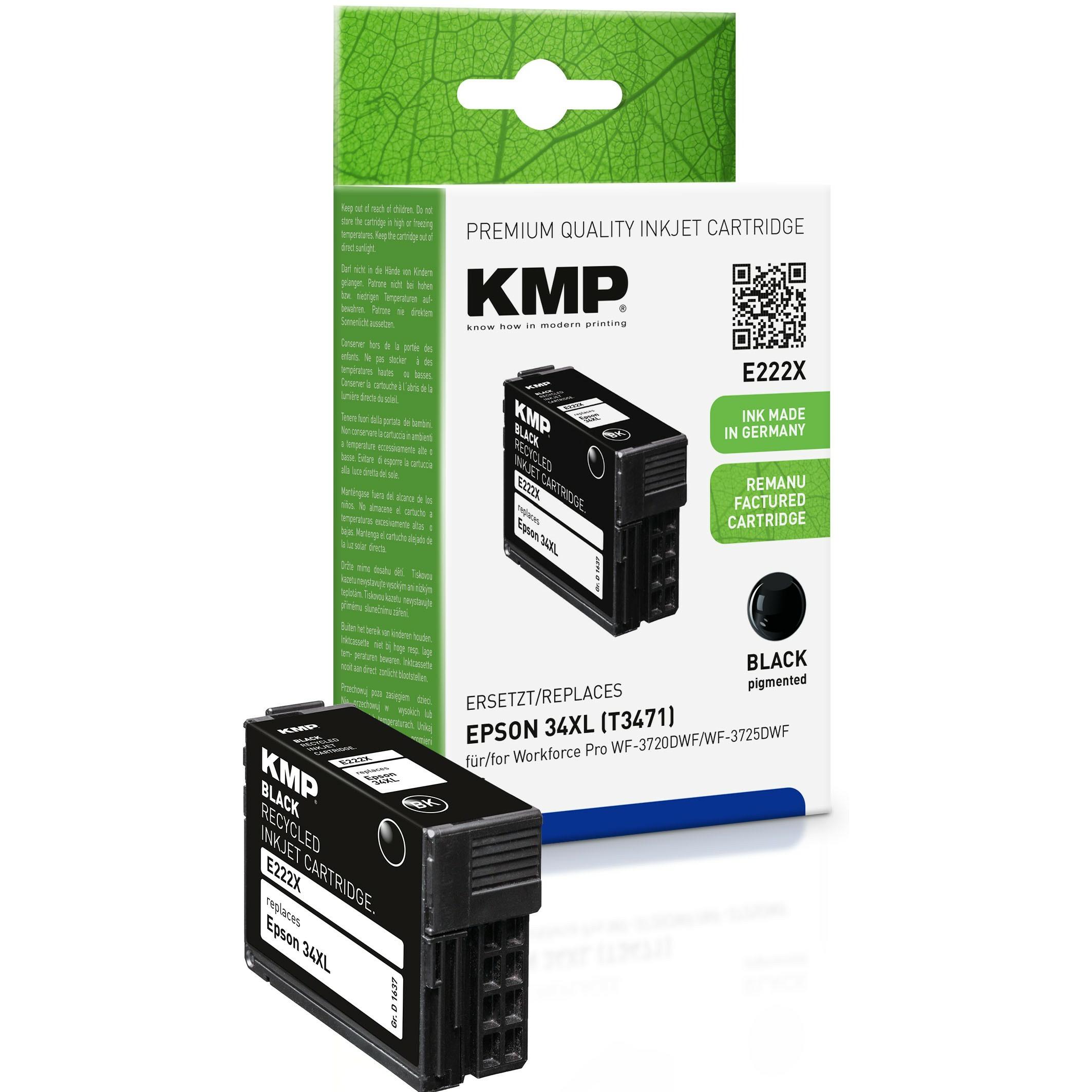KMP, Druckerpatrone, Tinte ersetzt 34XL (T3471) (BK)