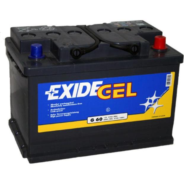 Exide, Fahrzeugbatterie, Equipment Gel ES 650 (G60) Blei Akku mit A-Pol 12V, 56000mAh (12 V, 56 Ah)