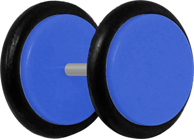 Image du produit Star Piercing Fake Plug bleu foncé avec joint torique (sans laiton, Acrylique)