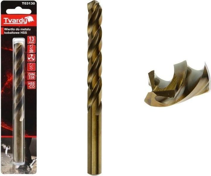 Actual product image Tvardy HSS M35 13 mm cobalt metal drill bit (13 millimetres)