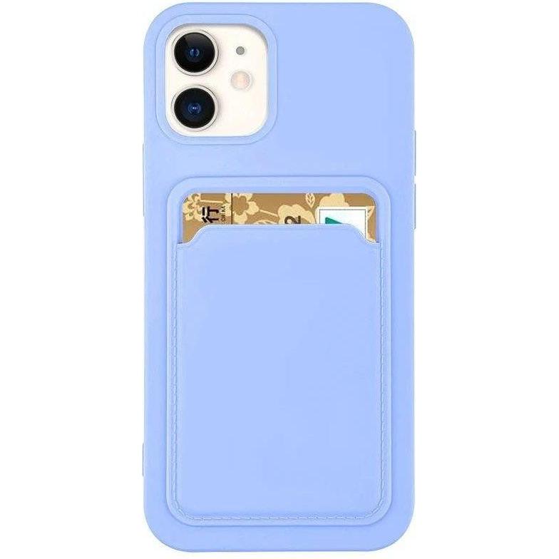 Hurtel Card Case Silicone Wallet Wallet With Card Slot Documents For Samsung Galaxy A72 4G Purple (Samsung Galaxy A72), ...