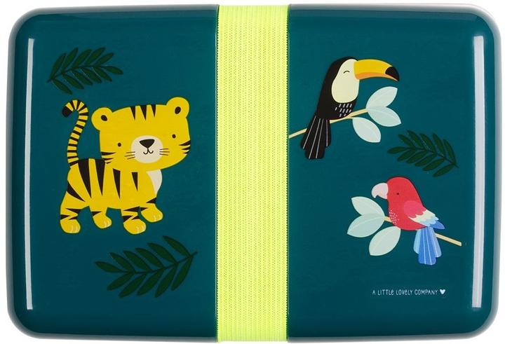 Image du produit A Little Lovely Company Boîte à lunch Tiger SBJTGR14 pétrole 18x6x12cm