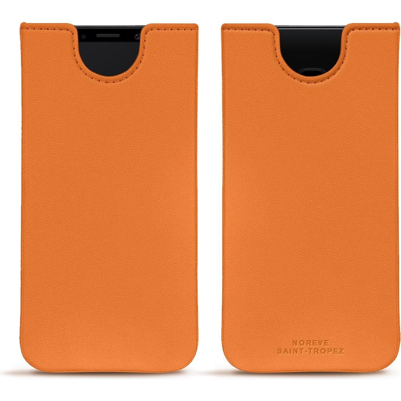 Noreve Lederschutzhülle (Samsung Galaxy S9), Smartphone Hülle, Orange