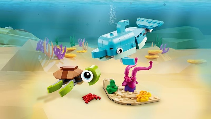 Produktbild LEGO Delfin und Schildkröte (31128, LEGO Creator 3-in-1)