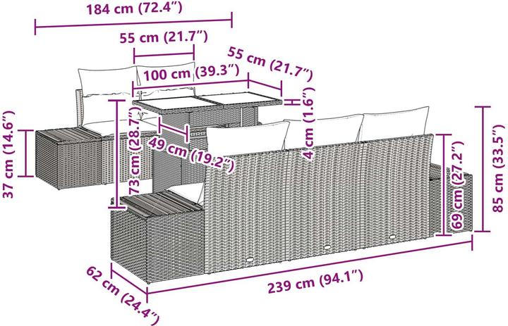 Produktbild vidaXL Gartensofa-set