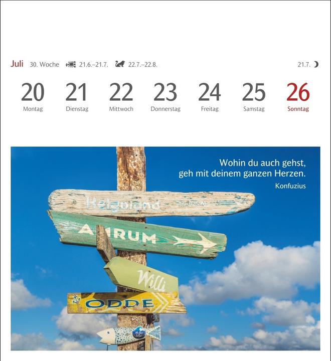 Produktbild Harenberg Momente des Glücks Postkartenkalender 2026 - Wochenkalender mit Zitaten, mit 53 Postkarte