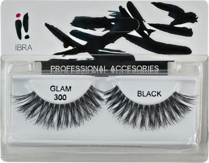 Actual product image Ibra Pair Of False Eyelashes On The Glam 300ack (Artificial eyelashes)