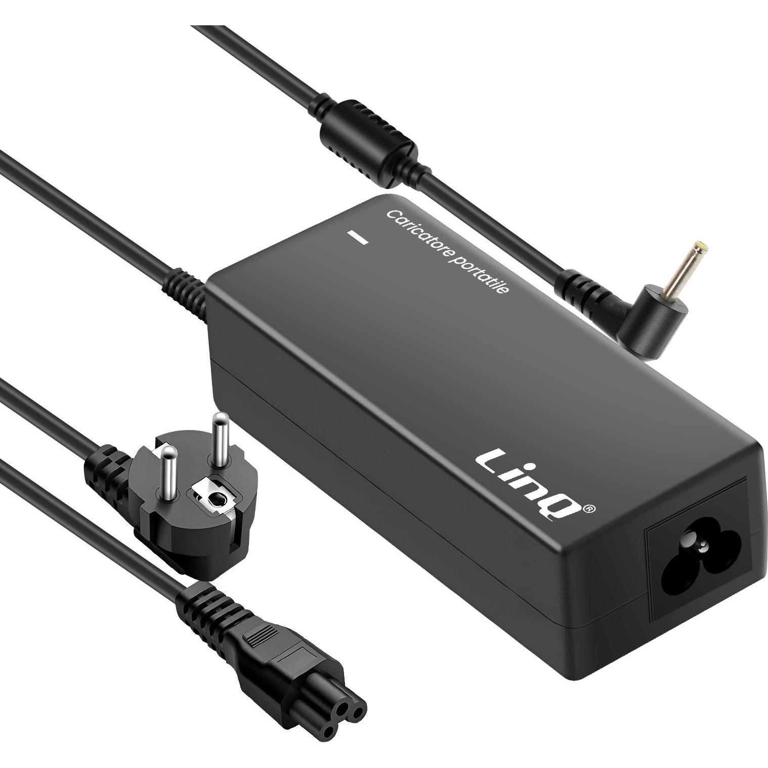 LinQ AS2307 Laptop Netzteil (40 W), Notebook Netzteil, Schwarz