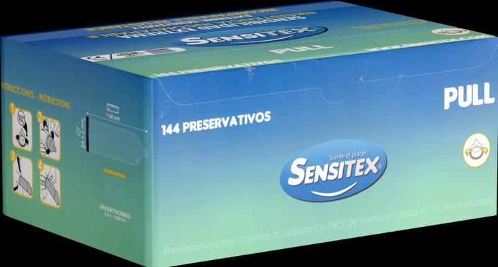 Produktbild Sensitex «Pull» Kondome – 144 Stück, latexfrei, hypoallergen, ultra dünn, 55 mm breit (144 Stk.)