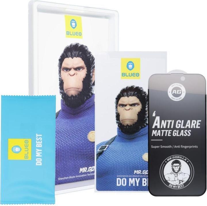 Immagine prodotto Blueo Other 5D Mr. Monkey Glass - Apple iPhone 16 Pro Max black (Strong Matte) (1 Pezzo/i, Apple iPhone 16 Pro Max)
