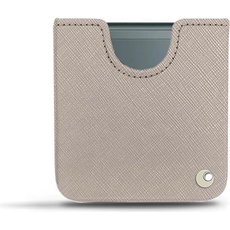 Noreve Lederschutzhülle Samsung Galaxy Z Flip3 (Samsung Galaxy Z Flip3), Smartphone Hülle, Beige