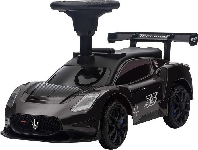 Produktbild Swisshandel24 Rutschauto, Bobby Car mit Stauraum, Hupe und Musik Schwarz 65 x 29 x 37 cm
