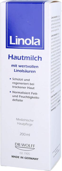 Nährwerte und Zutaten Linola Hautmilch (Körpermilch, 200 ml)