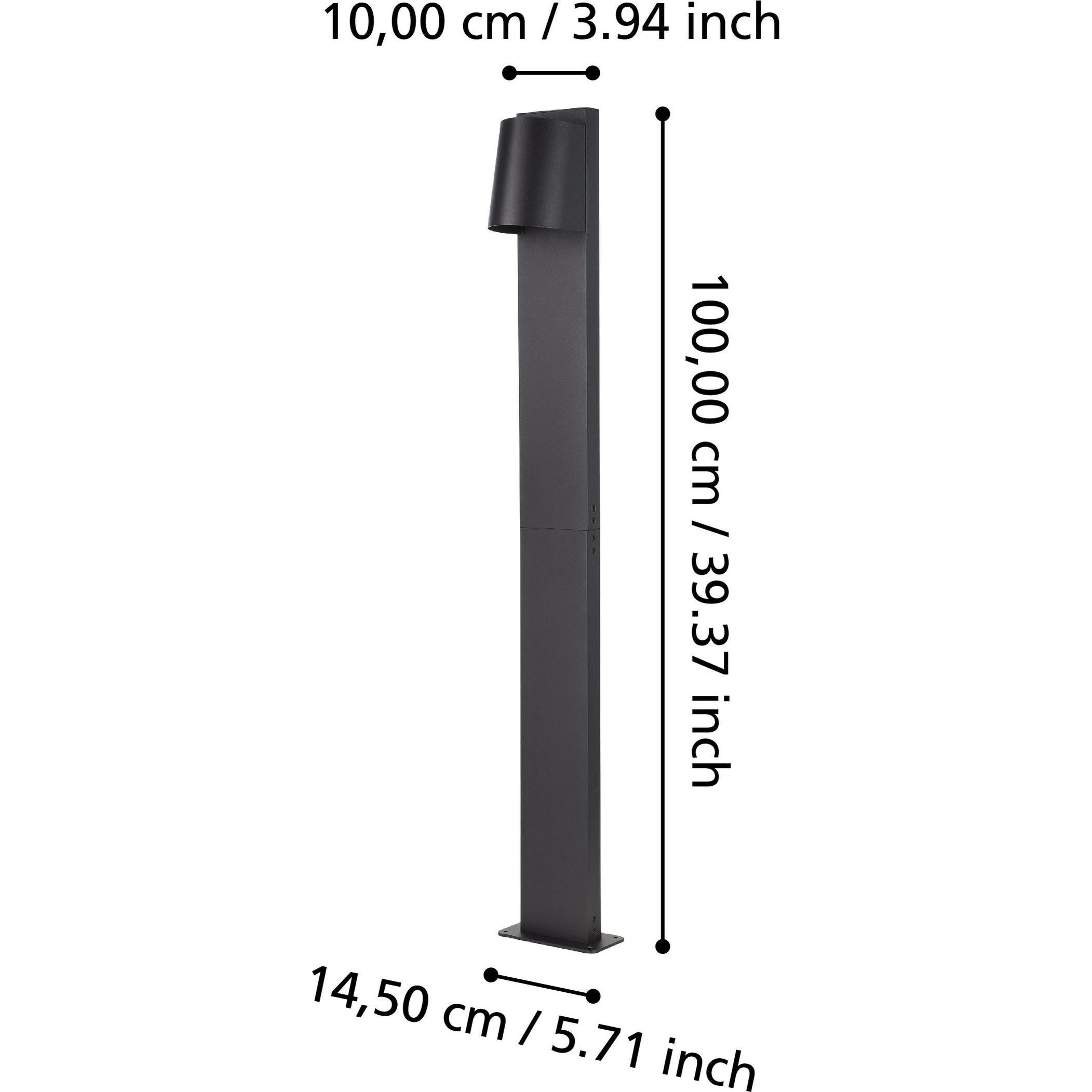 Thumbnail - EGLO, Gartenbeleuchtung, 900692 STAGNONE LED Aussen-Stehleuchte 4,6W 100x125mm Schwarz IP54 (400 lm, GU10, IP54)