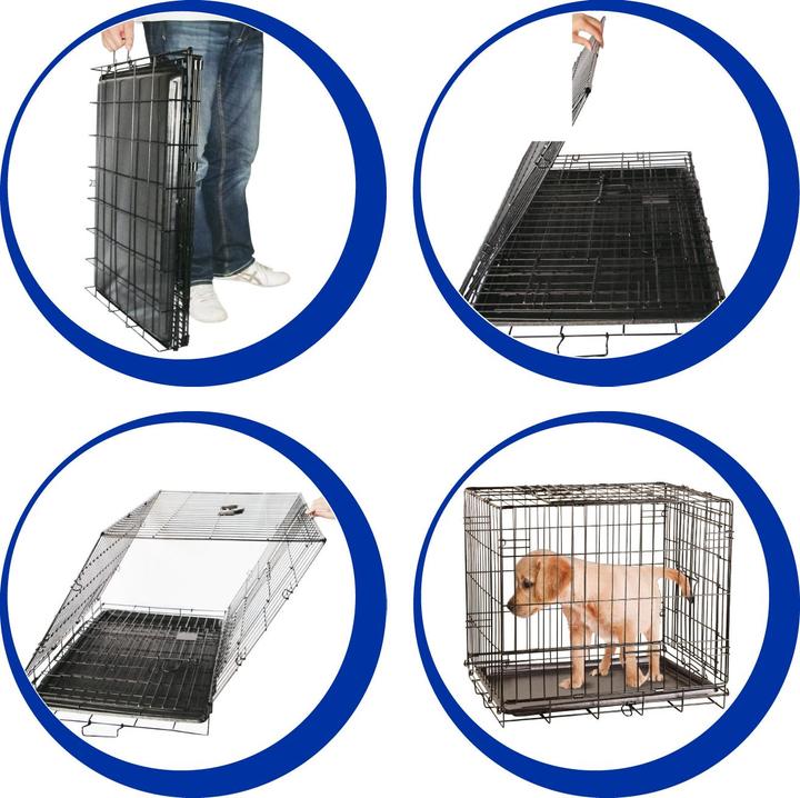 Produktbild Pawise Transportkäfig, verzinkt (Hund, Abschliessbar, Faltbar, Atmungsaktiv)