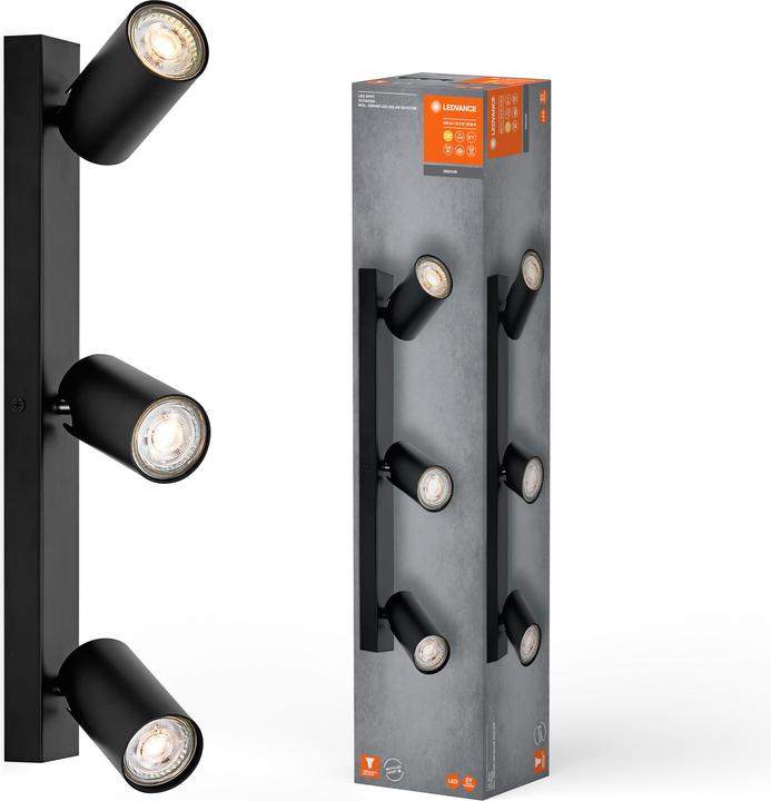 Actual product image Ledvance LED SPOT OCTAGON BLACK 3x3.4W 927 DIM (690 lm, GU10)