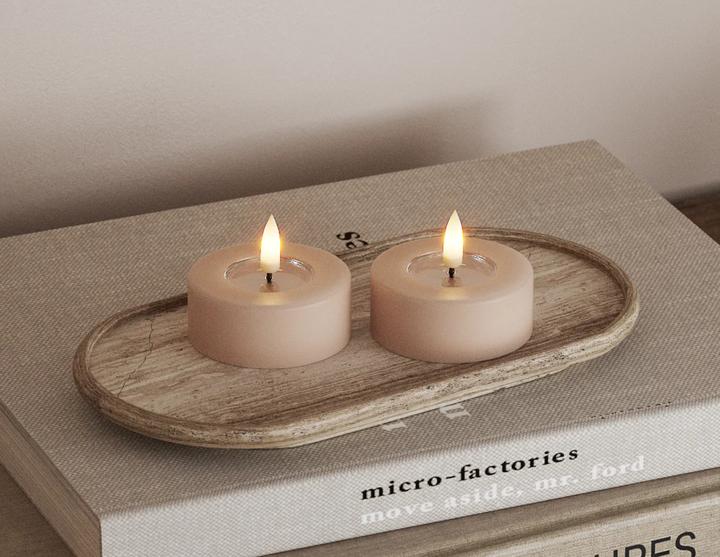 Image du produit Deluxe Homeart Bougies à réchaud LED New Rose Jumbo - 2 pièces (2 x)