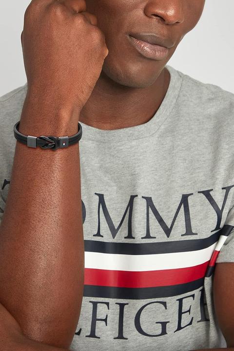 Produktbild Tommy Hilfiger Braided Knot Armband (20 cm, Edelstahl, Leder)