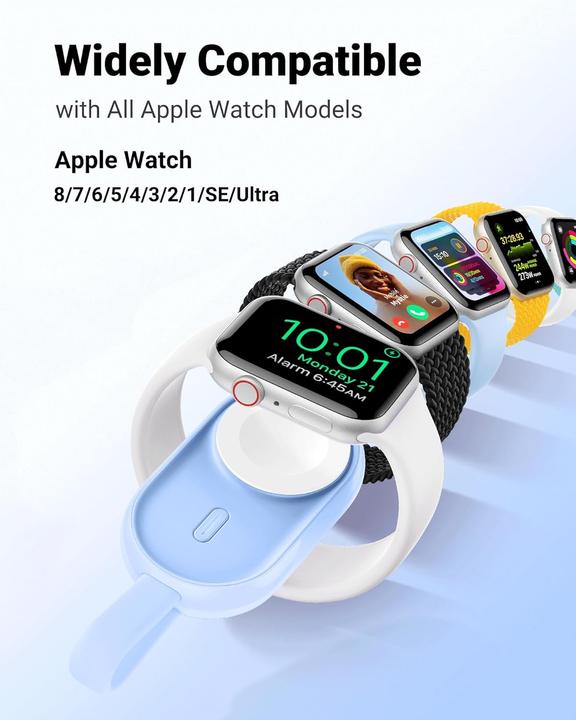 Produktbild Veger Mini Powerbank kompatibel mit Apple Watch Series (9-1) (1200 mAh)