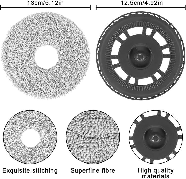 Produktbild Plutoos Mop Pad & Halter Set für Dreame X40 L40 L10s Ultra