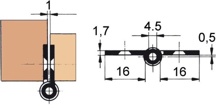 Produktbild Werkstarck Möbelbänder FS, Rollendurchmesser 8 mm (Lochbandeisen, 1 Stk.)