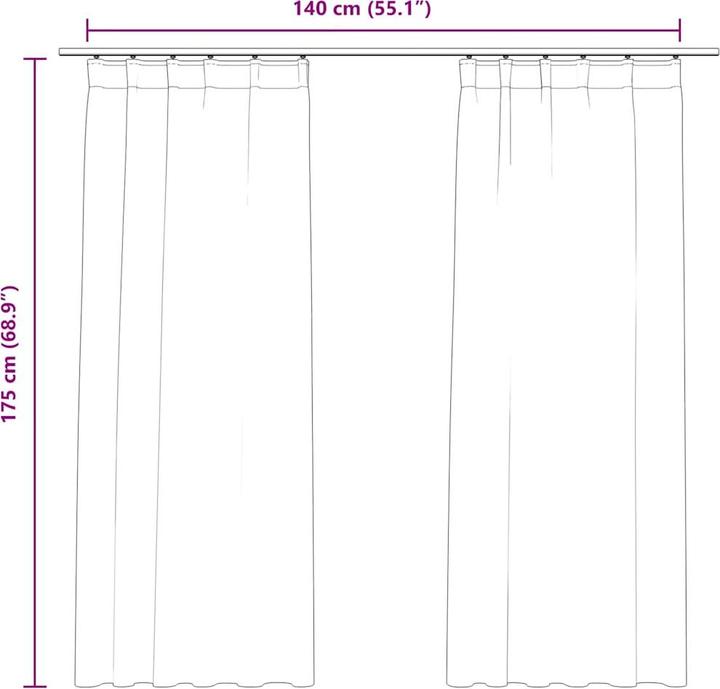 Produktbild vidaXL Vorhang (140 x 175 cm)