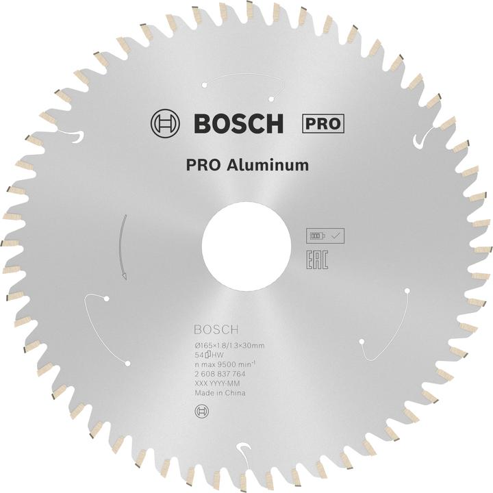 Productafbeelding Bosch Professional Zubehör Cirkelzaagblad Standaard voor Aluminium, 165x1,8/1,3x30, 54 tanden