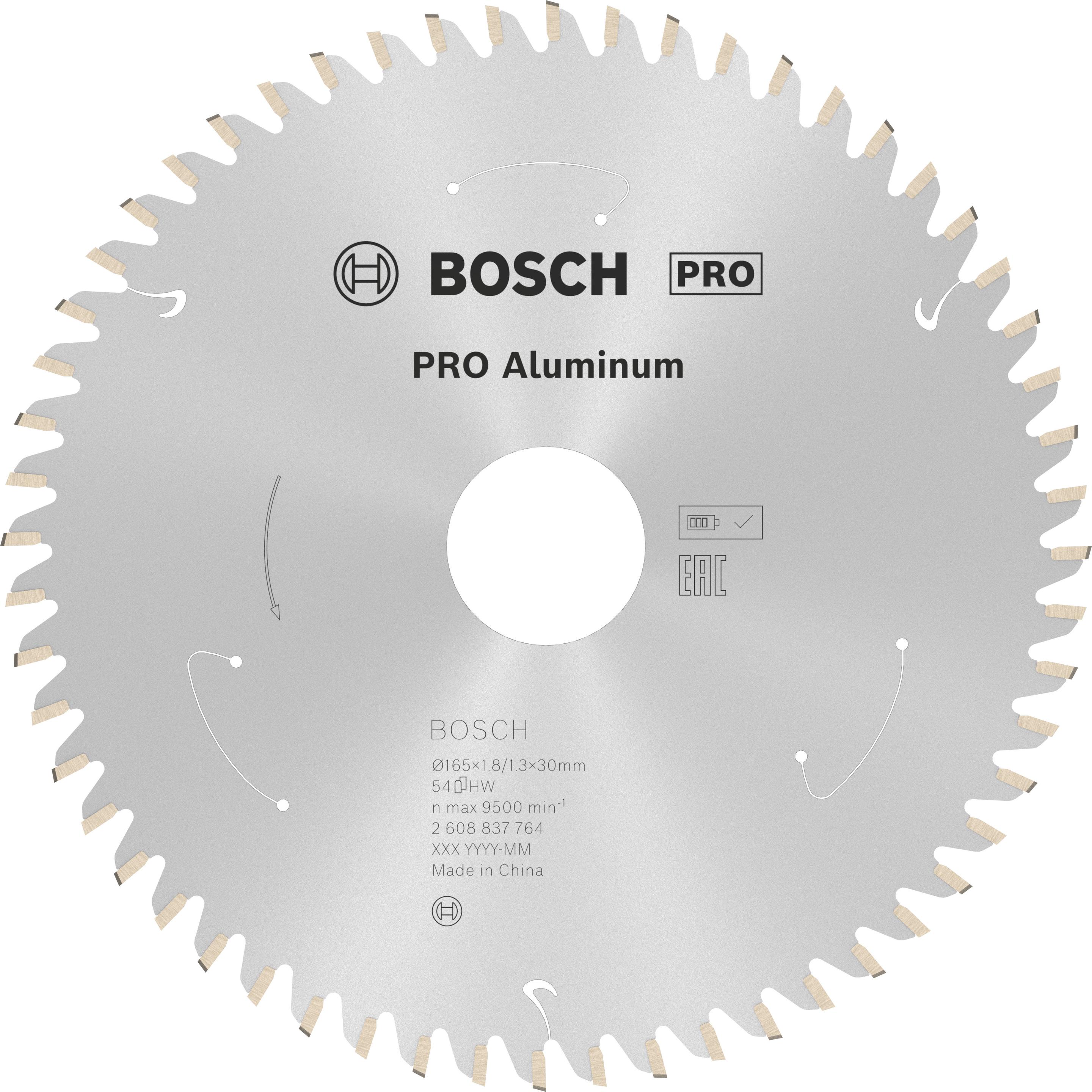 Bosch Professional Zubehör, Sägeblatt, PRO Aluminium cordless Kreissägeblatt, 165 x 1,8 x 30 mm