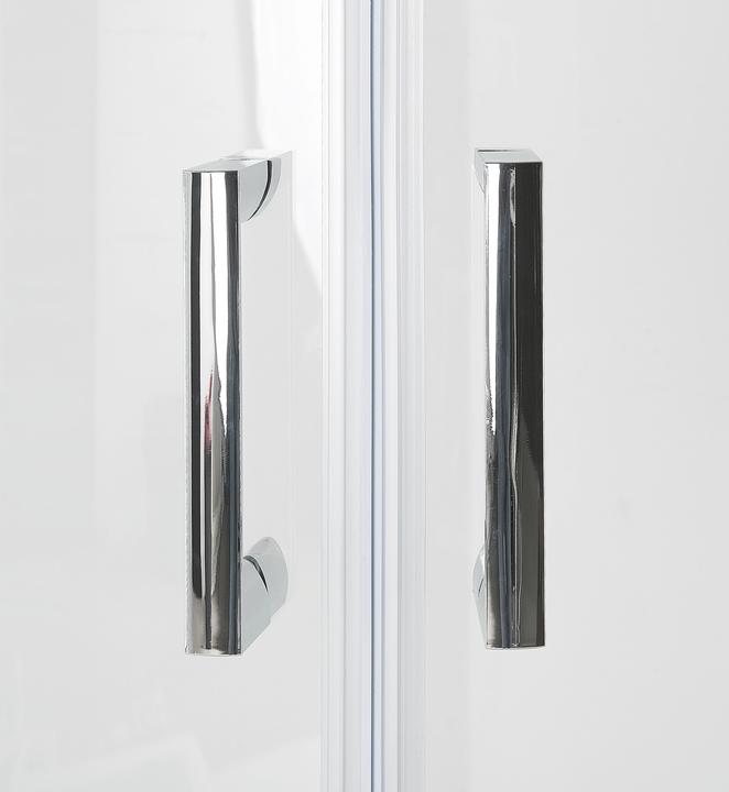 Produktbild Beliani Duschabtrennung aus Temperglas 80 x 80 x 185 cm silber JUKATAN (80 cm, 80 cm, 185 cm)