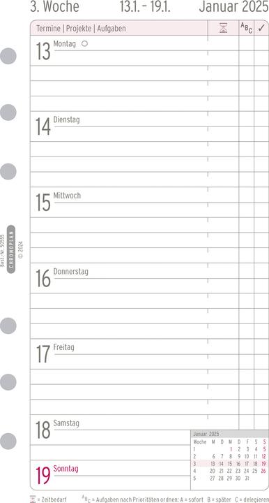 Produktbild Chronoplan Wochenplan (1 Woche / 1 Seite)