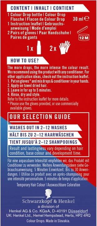 Produktbild Schwarzkopf Live Temporary Colour Drops (Fiery Red)